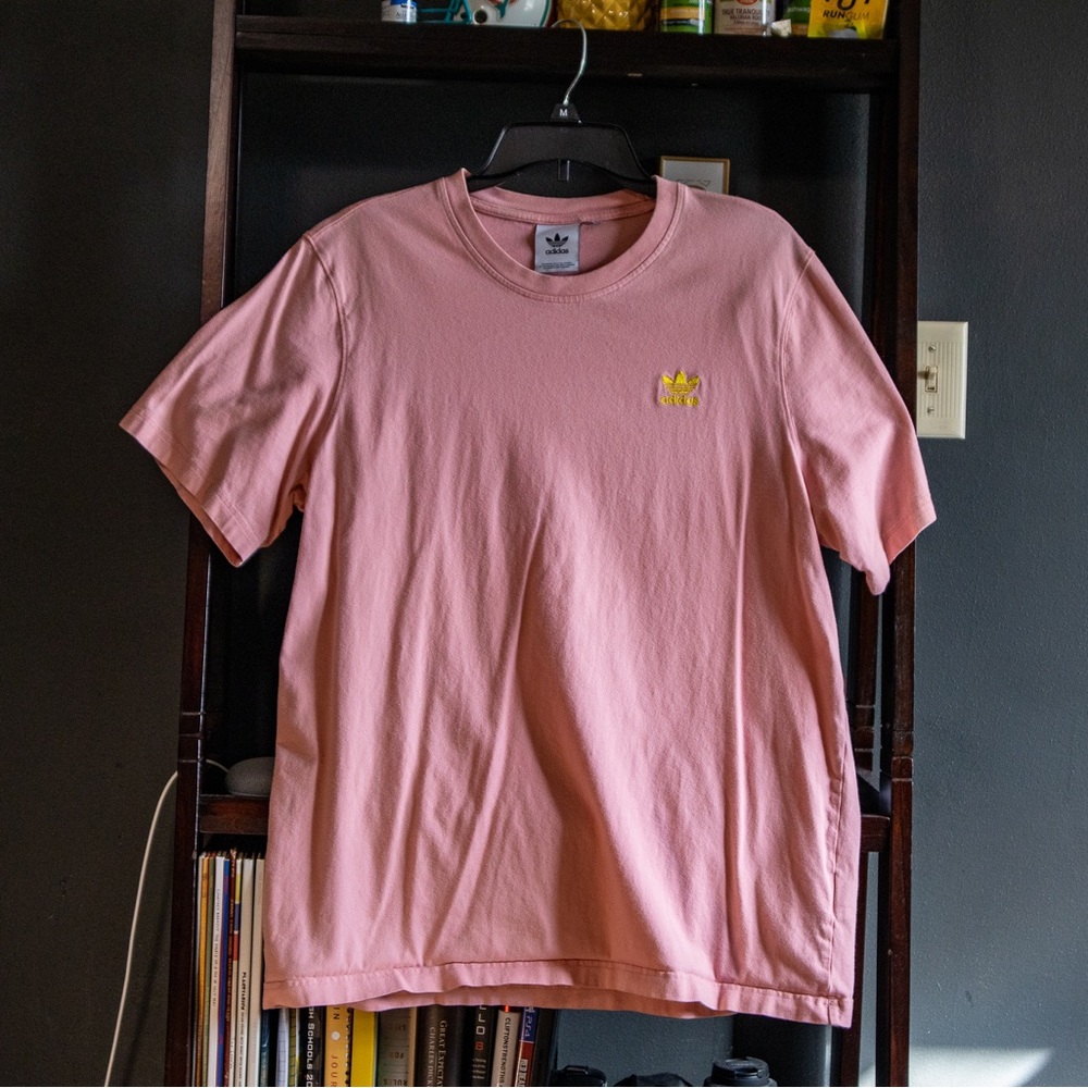 Pink adidas graphic tee